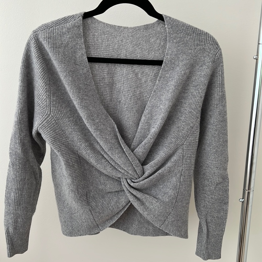 Club Monaco open back cashmere sweater